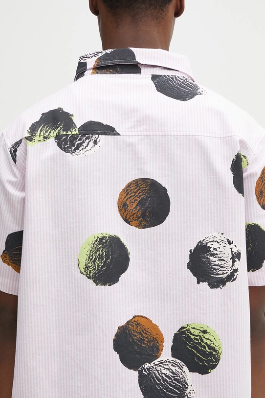 Памучна риза ICECREAM Scoop Ss Shirt розов IC25116