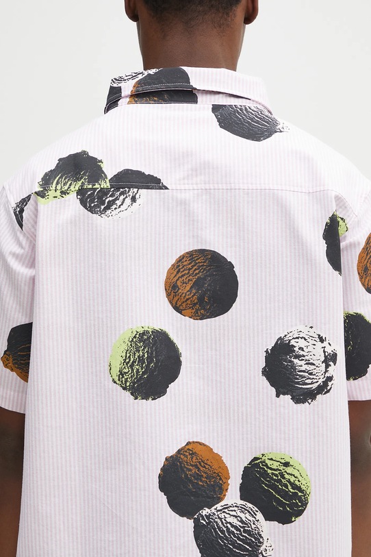 Βαμβακερό πουκάμισο ICECREAM Scoop Ss Shirt ροζ IC25116