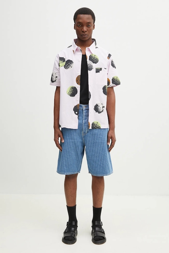 Βαμβακερό πουκάμισο ICECREAM Scoop Ss Shirt IC25116 ροζ