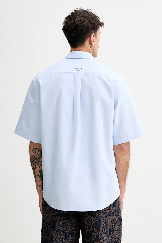 Odzież Kenzo koszula bawełniana FF55CH1279LO.64 niebieski