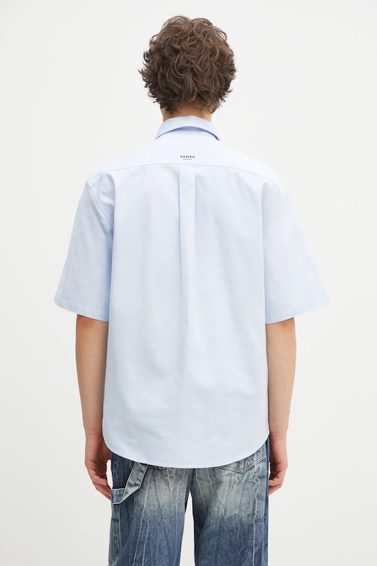 Одежда Хлопковая рубашка Kenzo FF55CH1279LO.64 голубой