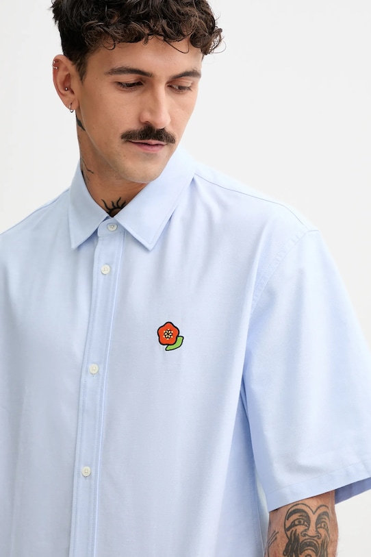 Kenzo koszula bawełniana niebieski FF55CH1279LO.64