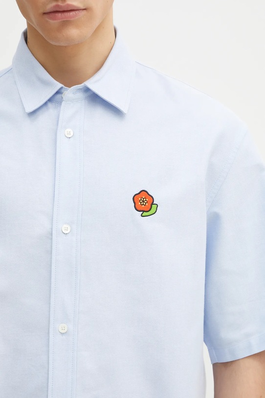 Хлопковая рубашка Kenzo голубой FF55CH1279LO.64