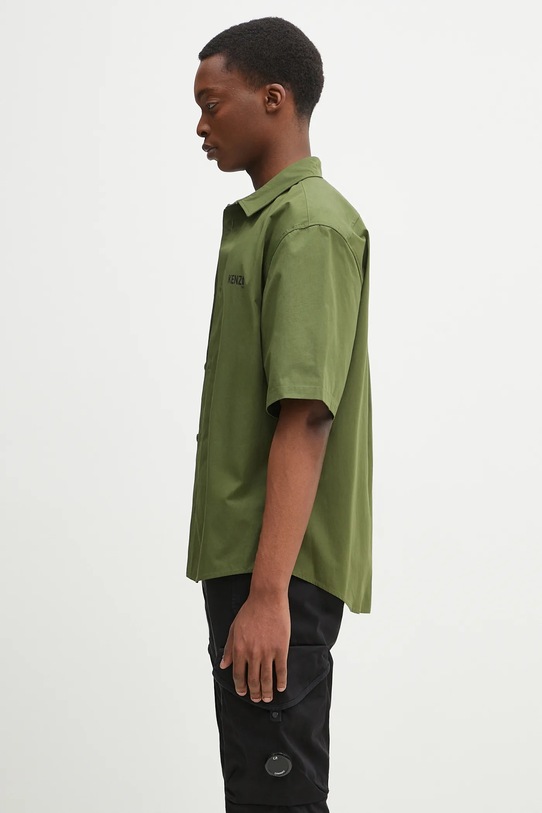 Kenzo koszula bawełniana FF55CH1299LP.50 zielony SS25