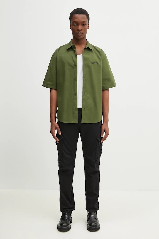 Kenzo koszula bawełniana FF55CH1299LP.50 zielony