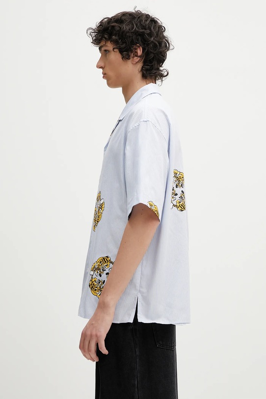Kenzo koszula bawełniana FF55CH1309A5.64 niebieski SS25