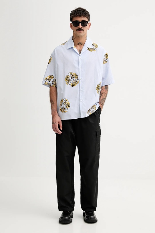 Kenzo koszula bawełniana FF55CH1309A5.64 niebieski SS25