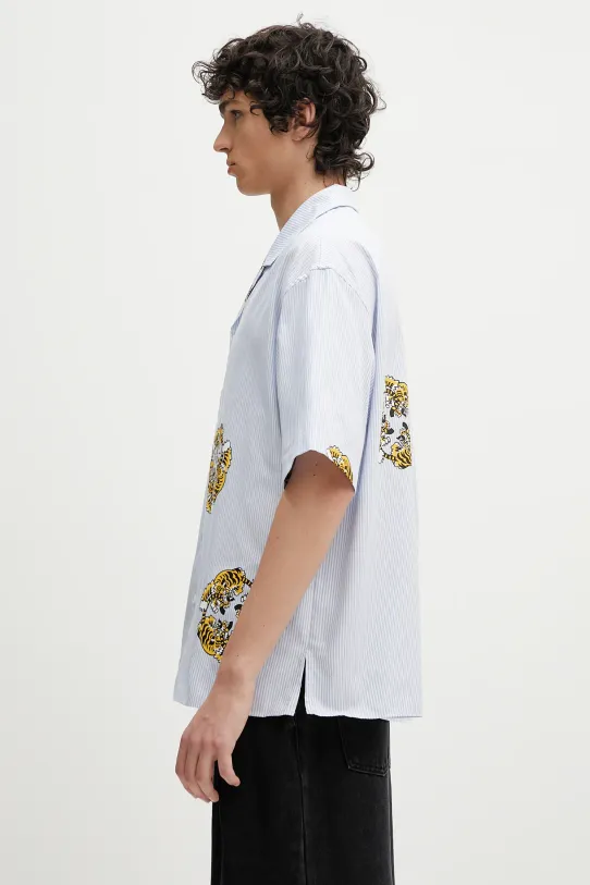 Kenzo koszula bawełniana FF55CH1309A5.64 niebieski SS25