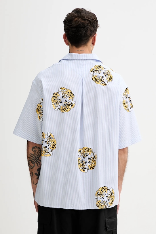 Odzież Kenzo koszula bawełniana FF55CH1309A5.64 niebieski