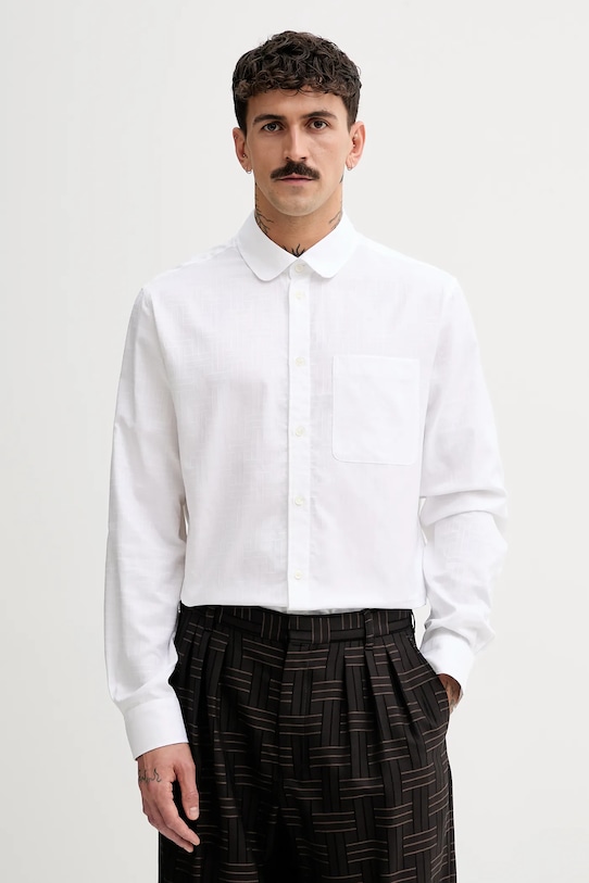 Бавовняна сорочка Kenzo бавовна білий FF55CH2029JA.01