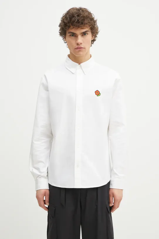 Памучна риза Kenzo стандартна бял FF55CH4109LO.01