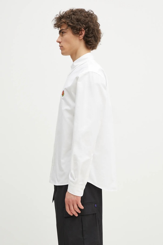 Kenzo koszula bawełniana FF55CH4109LO.01 biały SS25