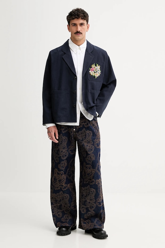 Хлопковая рубашка Kenzo FF55CH4109LO.01 белый SS25