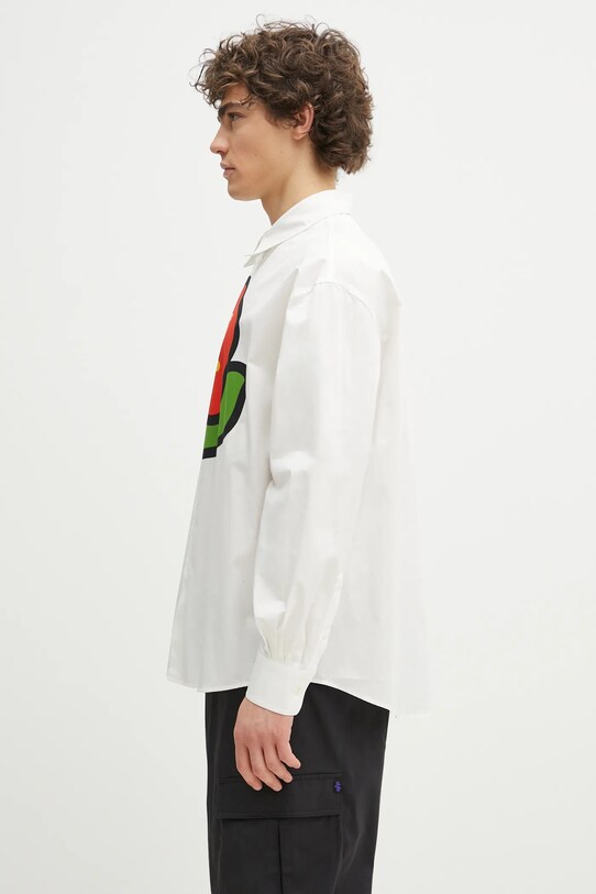 Βαμβακερό πουκάμισο Kenzo FF55CH4309P5.01 λευκό SS25