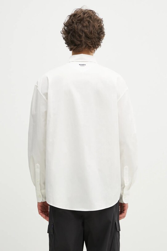 Ρούχα Βαμβακερό πουκάμισο Kenzo FF55CH4309P5.01 λευκό