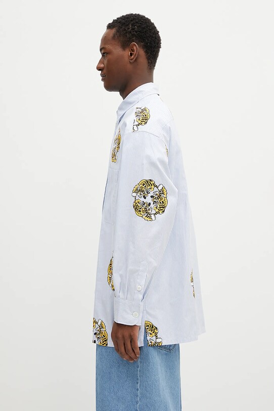 Bavlněná košile Kenzo FF55CH5039A5.64 modrá SS25