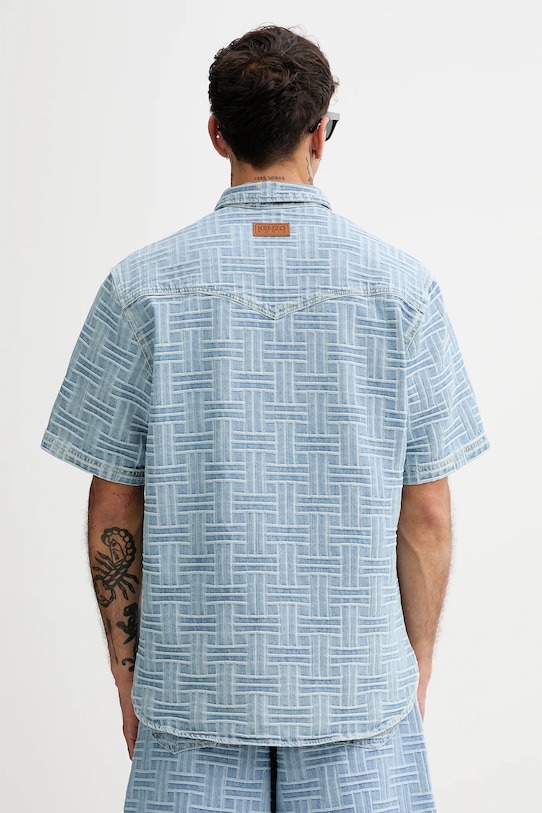 Odzież Kenzo koszula jeansowa FF55DC1026J4.DB niebieski