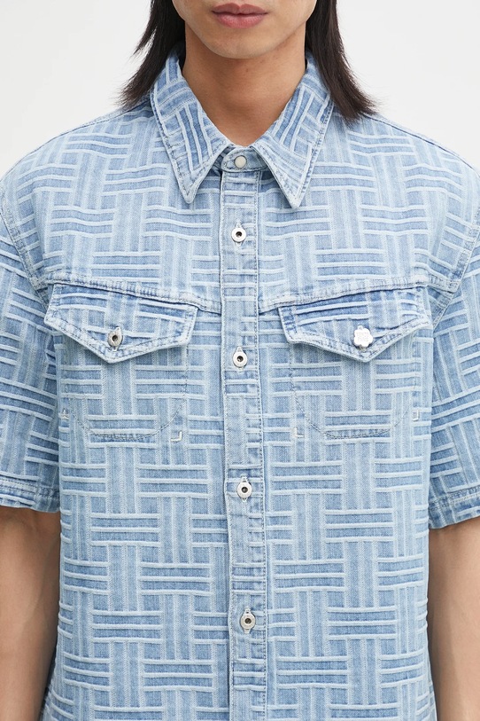Kenzo koszula jeansowa niebieski FF55DC1026J4.DB