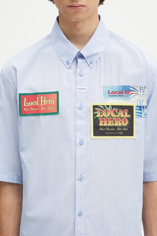 Martine Rose cămașă din bumbac Casual albastru 466WS15509