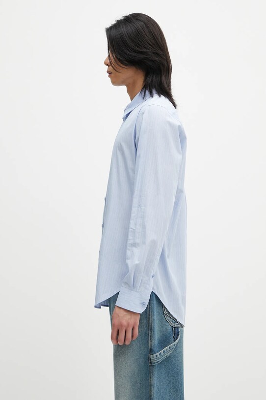 Хлопковая рубашка Martine Rose Classic 401WS15509 голубой SS25