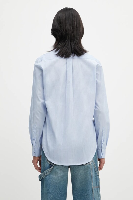 Одежда Хлопковая рубашка Martine Rose Classic 401WS15509 голубой