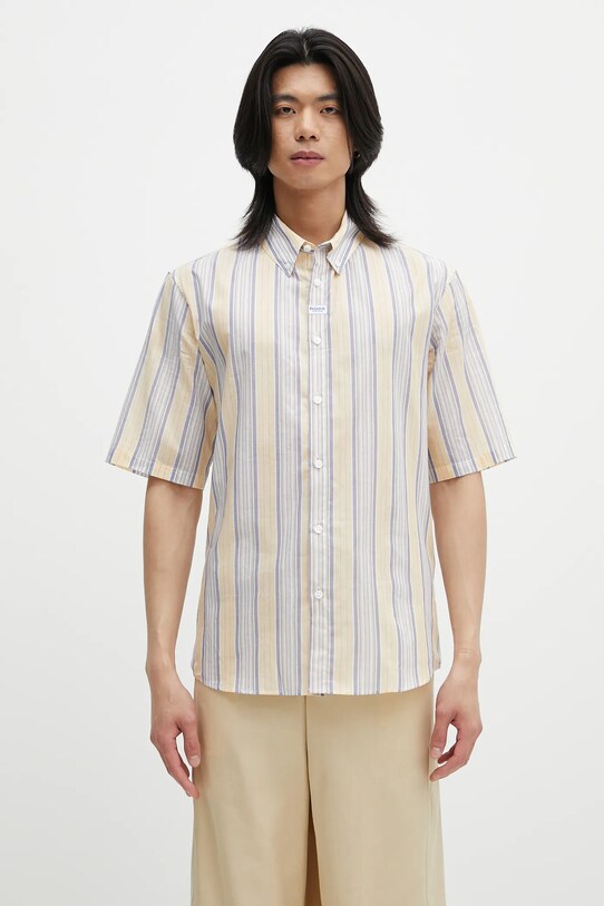 Martine Rose cotton shirt Casual cotton yellow 466WS21306