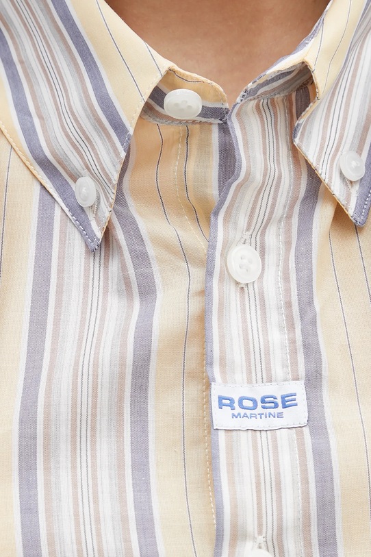 Βαμβακερό πουκάμισο Martine Rose Casual κίτρινο 466WS21306