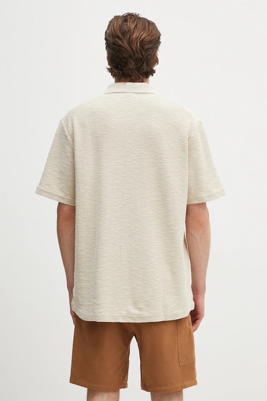 Odzież Norse Projects koszula bawełniana Gustav Crochet Jersey Shirt N01.0683.2064 beżowy