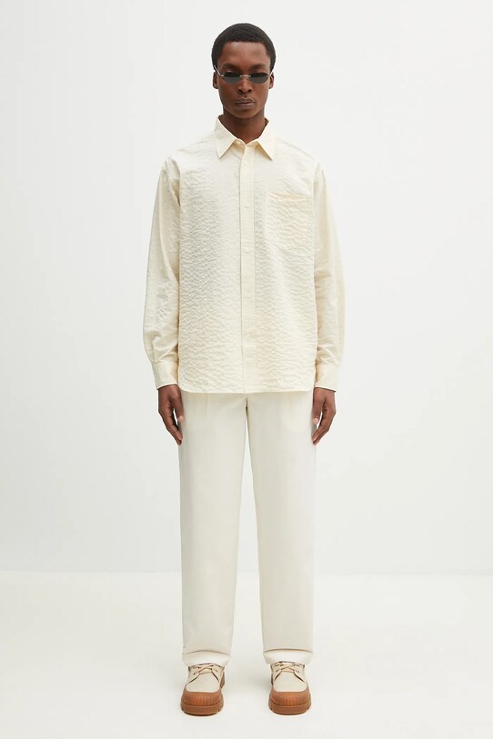 Norse Projects cămașă Mo Oversized Check Shirt N40.0820.2064 bej