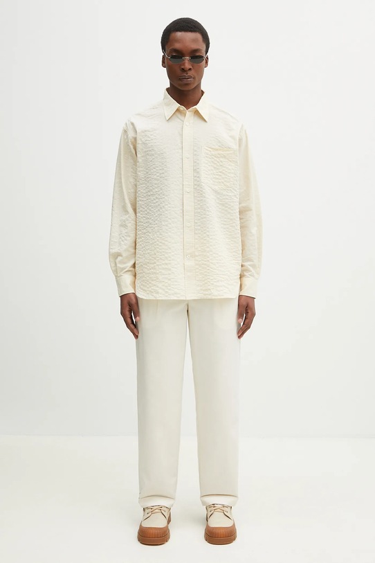 Norse Projects ing Mo Oversized Check Shirt N40.0820.2064 bézs