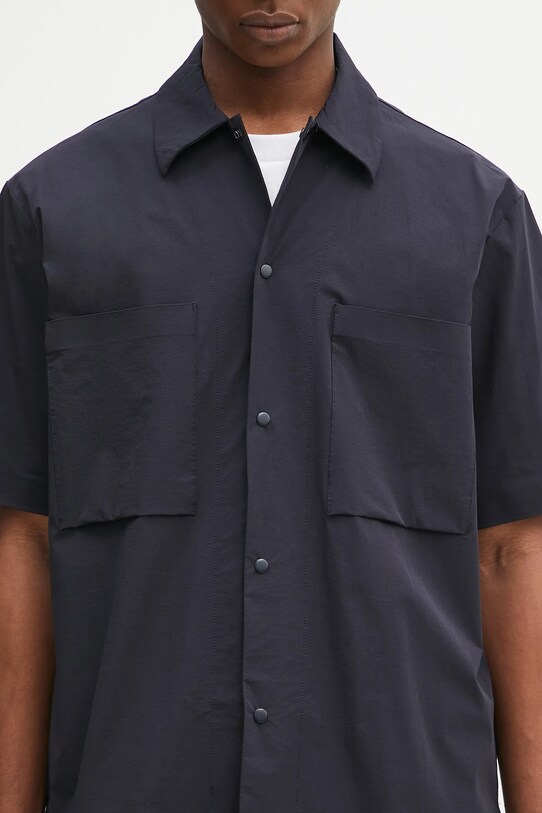 Norse Projects koszula Hermann Travel Light SS granatowy N40.0824.7004