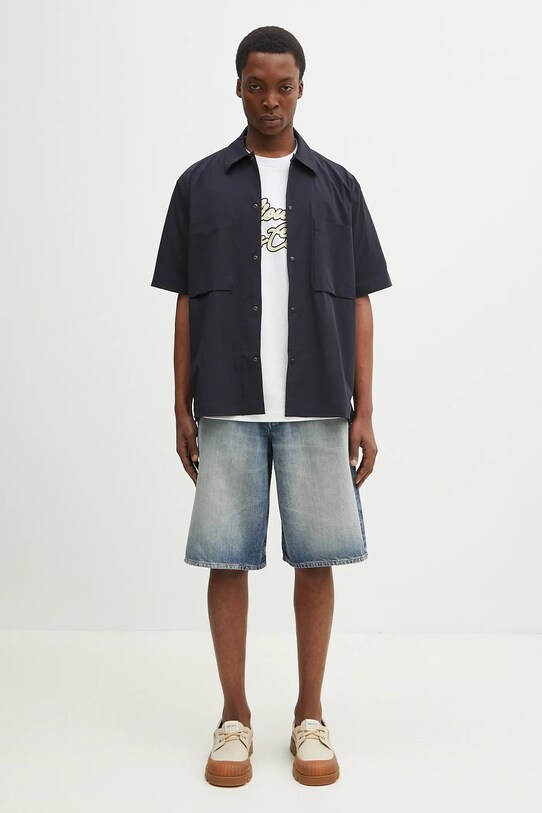 Norse Projects koszula Hermann Travel Light SS N40.0824.7004 granatowy