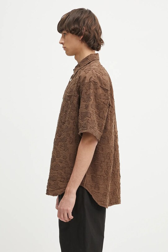 Košile Norse Projects Mo Oversized Fil Coupe SS Shirt N40.0830.2033 hnědá SS25