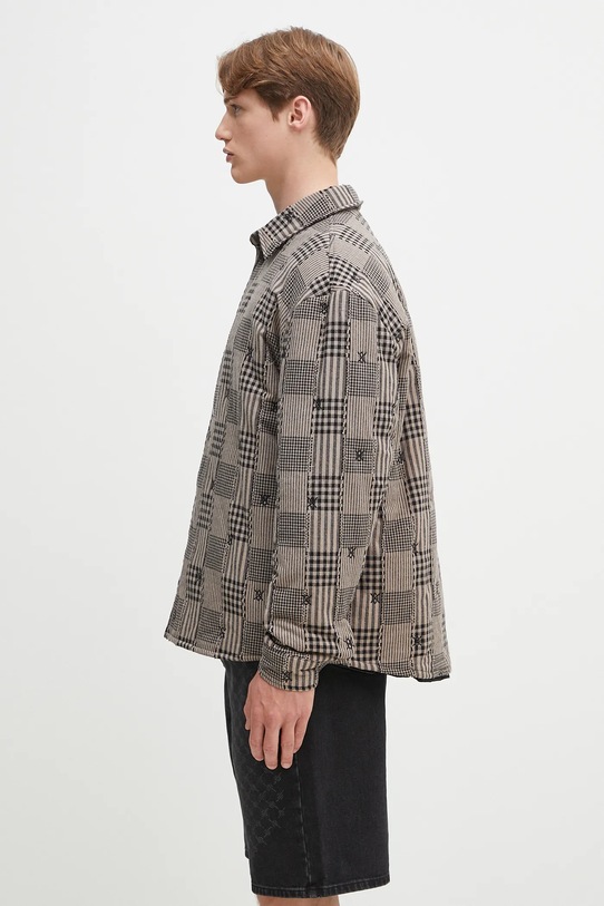 Daily Paper rövid kabát Quilted Shield Ls Shirt 2511020 bézs SS25