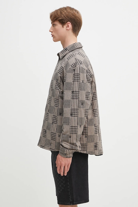 Daily Paper rövid kabát Quilted Shield Ls Shirt 2511020 bézs SS25