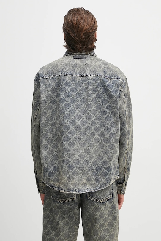 Odzież Daily Paper koszula bawełniana Shield Laser Denim Shirt 2511154 niebieski