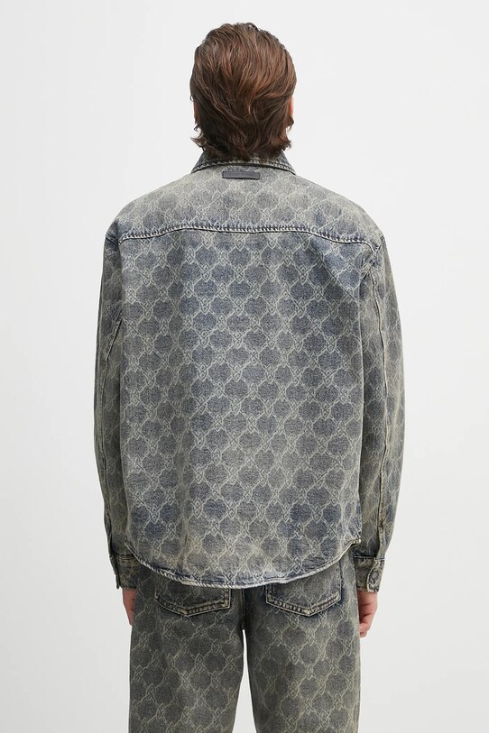 Îmbrăcăminte Daily Paper cămașă din bumbac Shield Laser Denim Shirt 2511154 albastru
