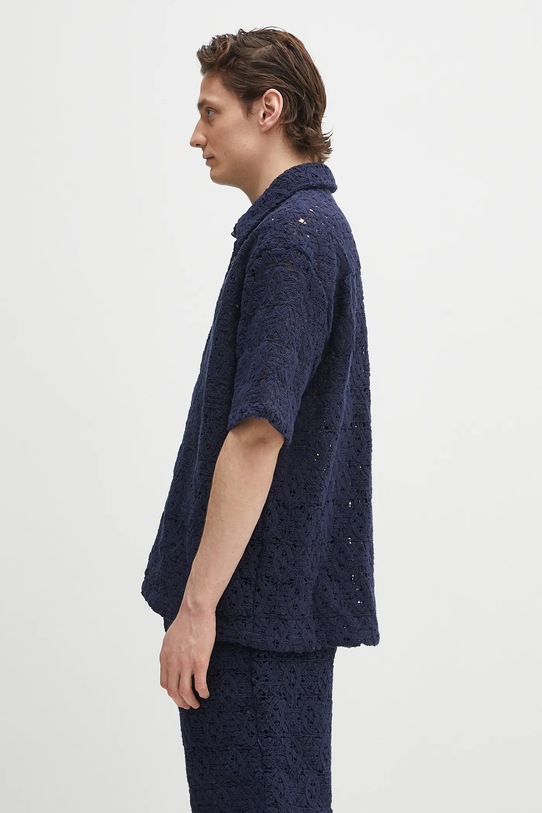 Daily Paper koszula Lace Shield Ss Shirt 2511118 granatowy SS25