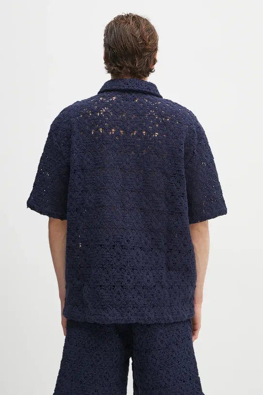 Oblečenie Košeľa Daily Paper Lace Shield Ss Shirt 2511118 tmavomodrá