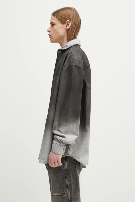 Rifľová košeľa Marcelo Burlon Gradient Denim Overshirt Black White CMYE01DS25DEN0011001 sivá SS25