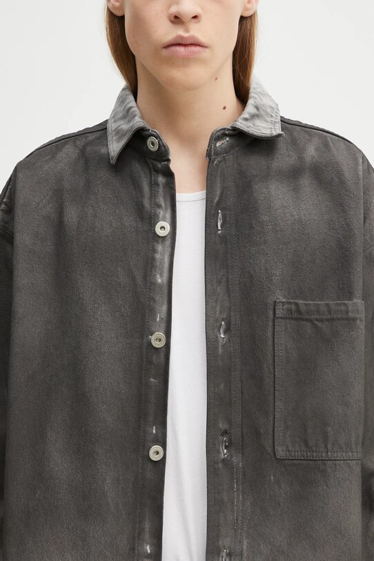 Rifľová košeľa Marcelo Burlon Gradient Denim Overshirt Black White sivá CMYE01DS25DEN0011001