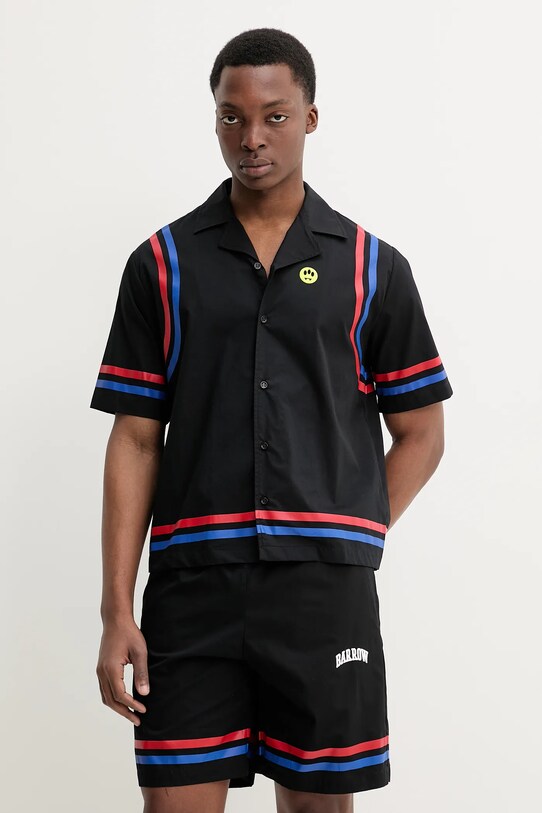 Хлопковая рубашка Barrow чёрный S5BWUASI092