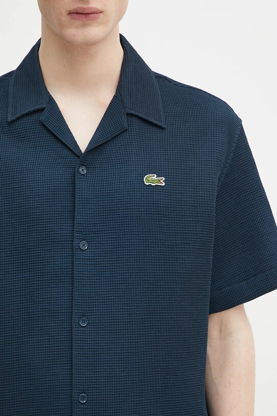 Lacoste camicia in cotone blu navy CH9924
