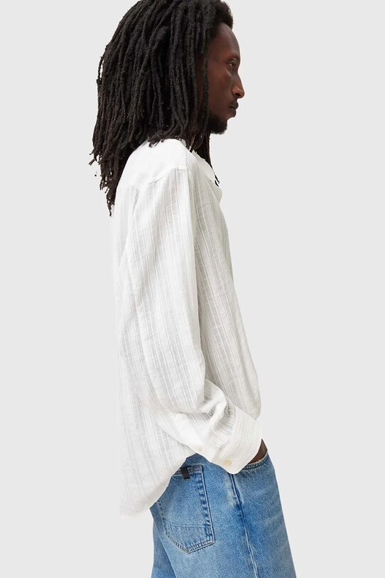 AllSaints camasa din bumbac KARMI M040SC alb