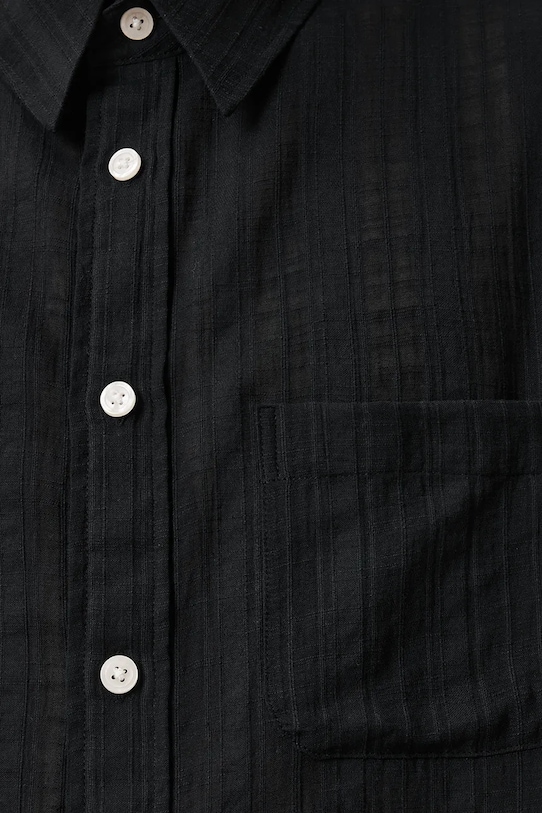 Îmbrăcăminte AllSaints camasa din bumbac KARMI M040SC negru