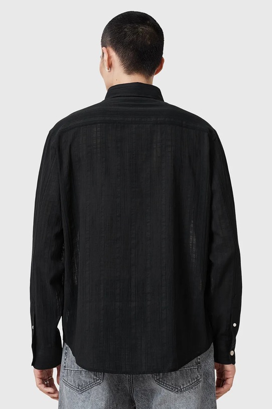 AllSaints camasa din bumbac KARMI negru M040SC