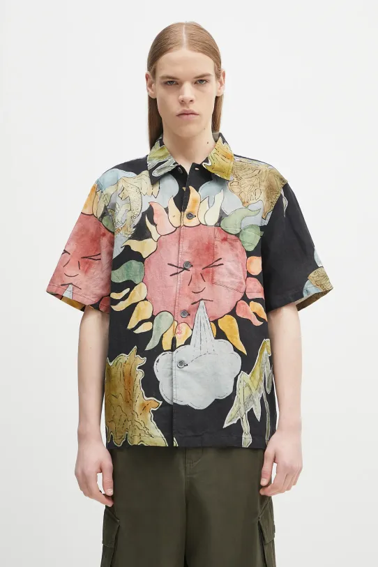 Our Legacy linen shirt Box classic multicolor M2252BSP