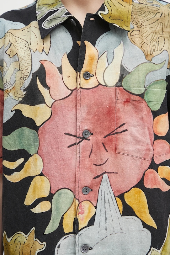 Our Legacy linen shirt Box multicolor M2252BSP