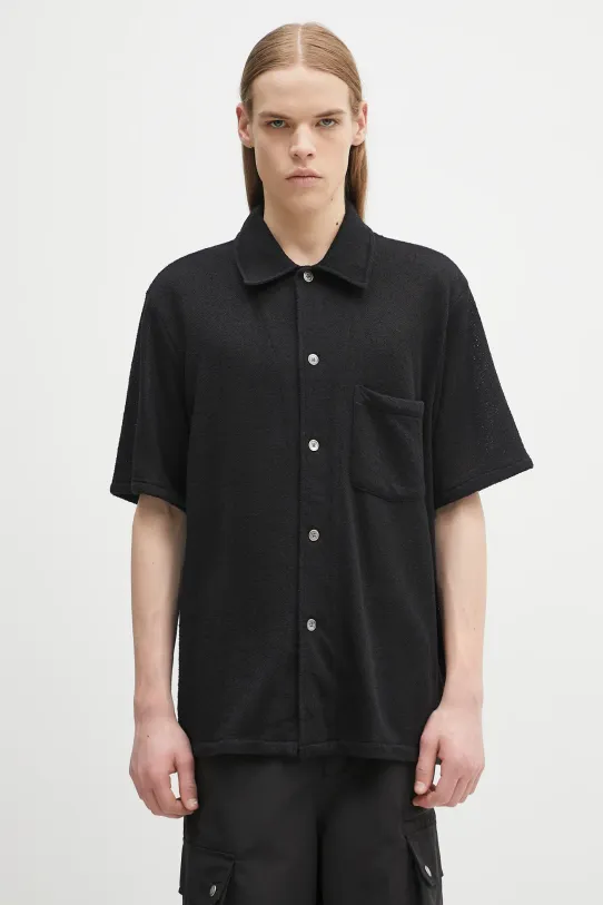Our Legacy koszula Box gładkie czarny M2202BB