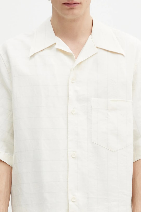 Wales Bonner koszula Highlife Bowling beżowy MS25SH08.VI02.0959